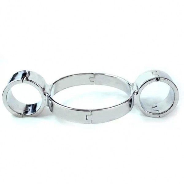 Unisex Luxury Stainless Steel Heavy Duty Neck-Wrist Siamese handcuffs. Артикул: IXI44109