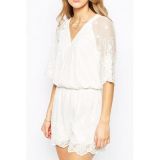 White lace Romper