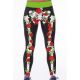 Leggings with fancy print rose on the bones