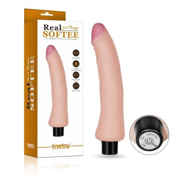 Реалистичный вибратор Real Softee Vibrating Dildo 9.0. Артикул: IXI46750
