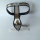 Female Adjustable Model-T Stainless Steel Anal Plug Chastity Belt with Locking Cover Removable