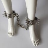 Unisex stainless steel spikes weighted iron dungeon legs with hex key