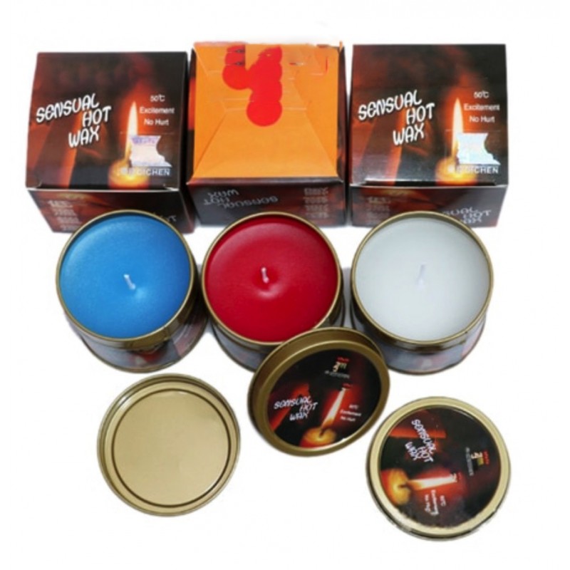 Свеча для бдсм игр с низкой температурой голубой воск Sensual Hot Wax. Артикул: IXI48263