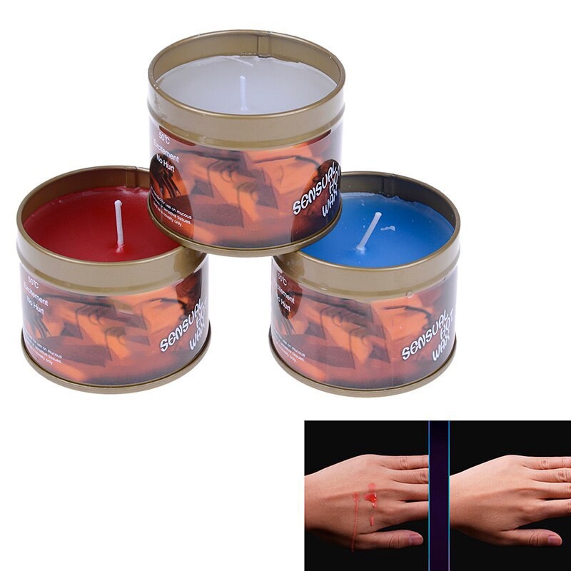 Свеча для бдсм игр с низкой температурой голубой воск Sensual Hot Wax. Артикул: IXI48263