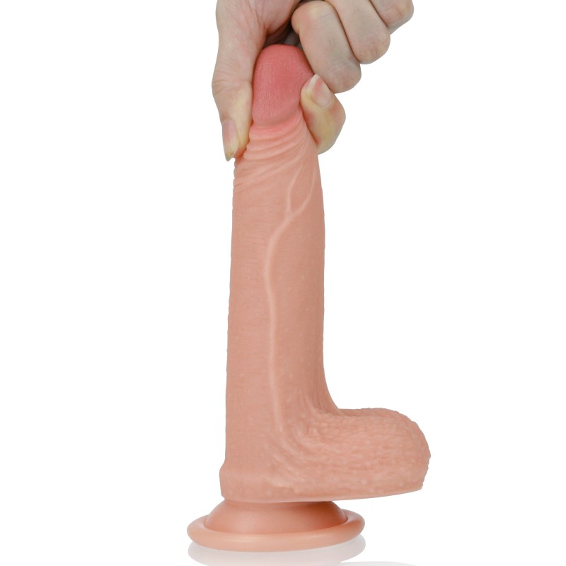 Реалистичный двухслойный фаллоимитатор телесный Dual layered Platinum Silicone Cock. Артикул: IXI48324