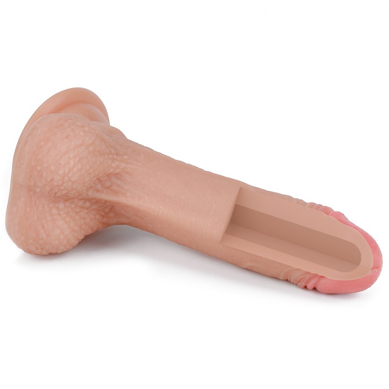 Реалистичный двухслойный фаллоимитатор телесный Dual layered Platinum Silicone Cock. Артикул: IXI48324