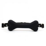 Black kiany gag for the mouth with a soft silicone cushion