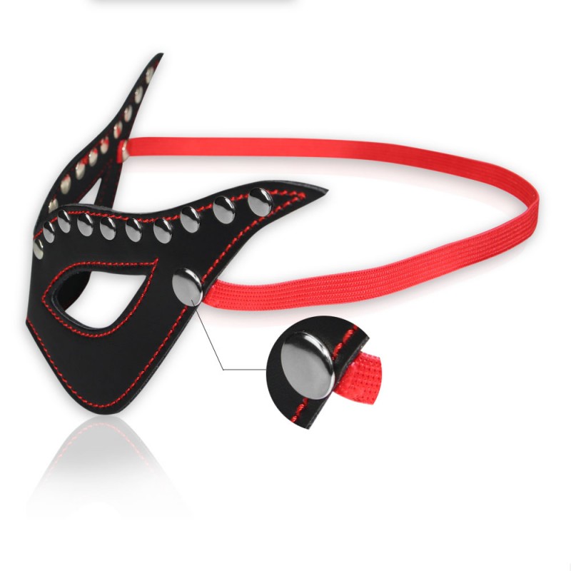 Кожаная фетиш маска Bondage Fetish Masquerade Mask. Артикул: IXI48835