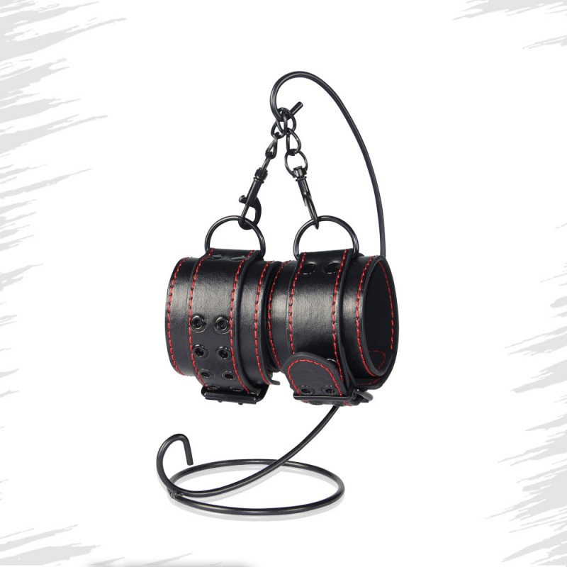 Универсальные кожаные наручники Bondage Fetish Pleasure Handcuffs. Артикул: IXI48839