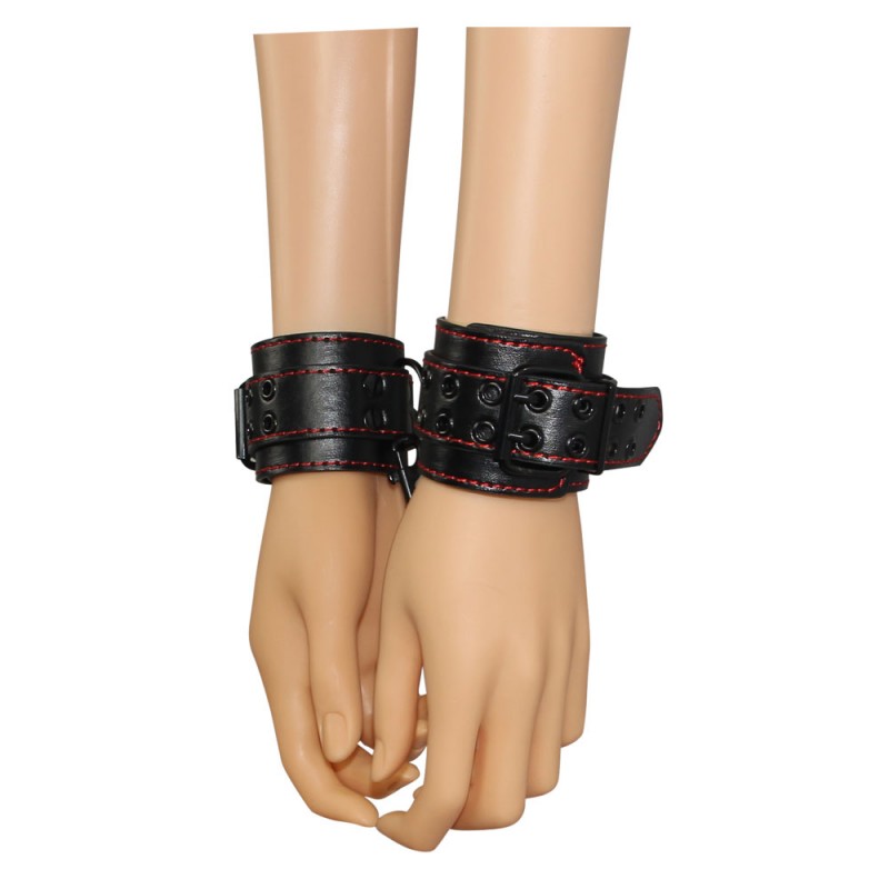 Универсальные кожаные наручники Bondage Fetish Pleasure Handcuffs. Артикул: IXI48839
