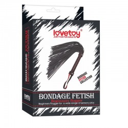Плеть с рукояткой черно-красная Bondage Fetish Beginners Flogger
