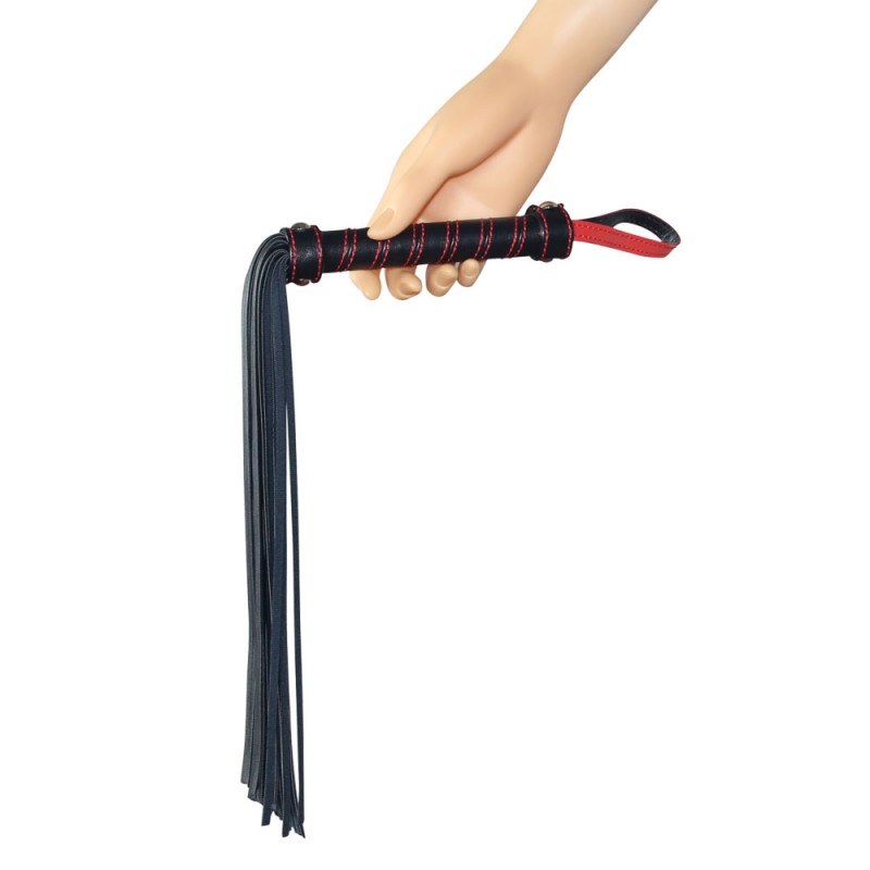 Плеть с рукояткой черно-красная Bondage Fetish Beginners Flogger. Артикул: IXI48840
