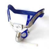 Male Chastity belt / Ergonomic stainless steel chastity belt - BLUE   