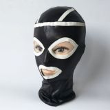 Black vinyl mask with white inserts
