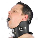 Black collar with ball gag Fixed