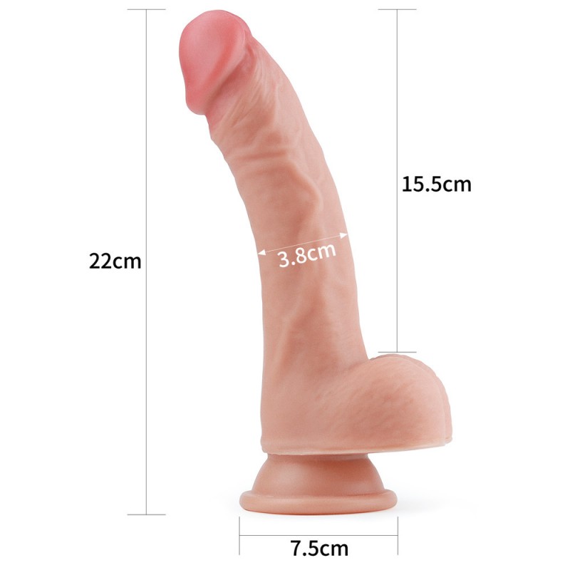 Двухслойный силиконовый фаллоимитатор Dual layered Platinum Silicone Cock Flesh. Артикул: IXI48914