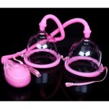 Double pump for breast enlargement Breast Enlarager