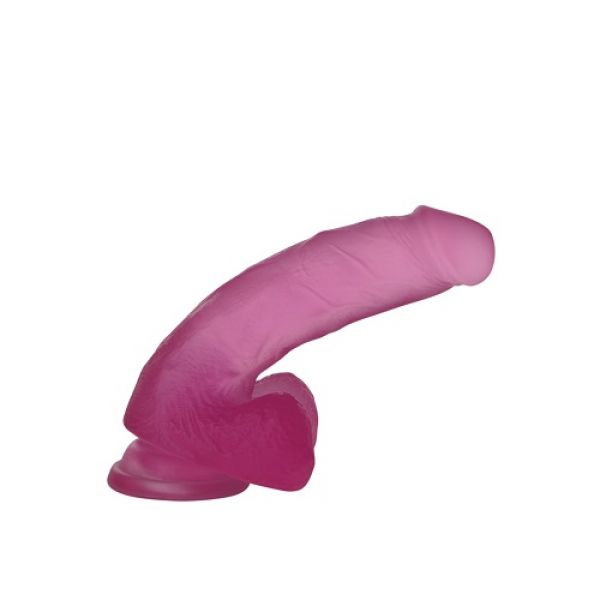 Силиконовый фаллоимитатор розовый Jelly Studs Crystal Dildo Medium. Артикул: IXI48996