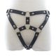 Womens leather thong briefs