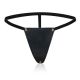 Womens black BDSM thongs made of eco-leather