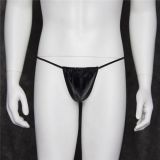 Mens black g-string made of latex