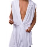 Mens white Bathrobe