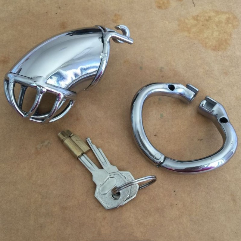 New Stainless Steel Male Chastity Device / Stainless Steel Chastity Cage. Артикул: IXI50009