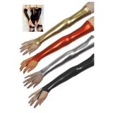 Long vinyl gloves gold