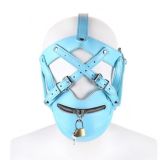 Голубая маска с молнией на замке в районе рта Muzzle Zipper Mouth по оптовой цене