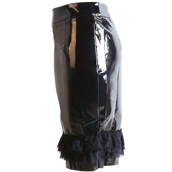 Black Wetlook High Waist Skirt. Артикул: IXI50446