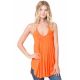 Bright orange top for sports and recreation