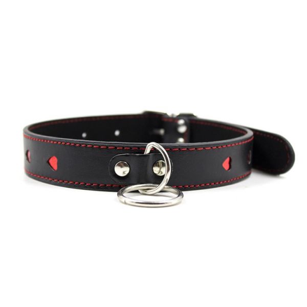 Кожаный ошейник с поводком Unisex. Артикул: IXI51255