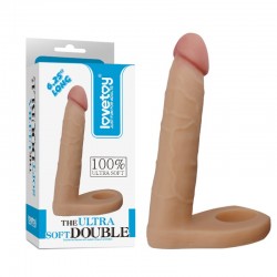 Cock attachment with anal stimulator The Ultra Soft Double 6.25