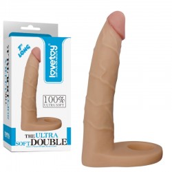 Cock attachment with anal stimulator The Ultra Soft Double 7.0