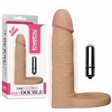 Насадка на пенис для анальной стимуляции The Ultra Soft Double Vibrating 5.8