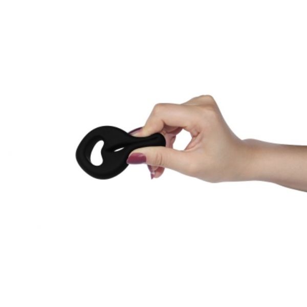 Эрекционное кольцо двойное черное Ultra Soft Platinum Cure Silicone Cockring. Артикул: IXI51589