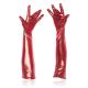 Long elbow gloves Fetish Five Fingers Gloves Red