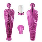 Leather bondage Mummification pink