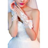 Белые свадебные открытые перчатки по оптовой цене