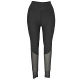 Grey sports leggings with mesh