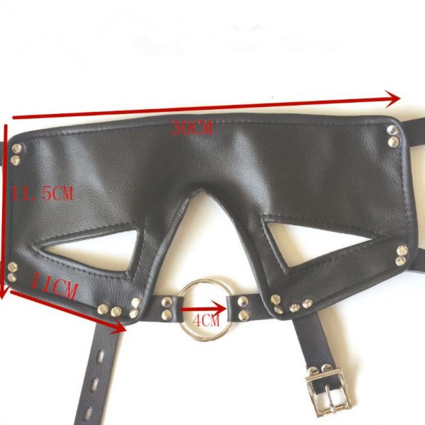 Latest Leather Eyepatch Stainless Steel Ring Gag. Артикул: IXI53783