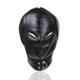 PU-Leather hood Ears Padding Mouth and Eyes Zipper