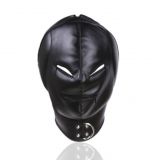 PU-Leather Hood Ears Padding Mouth and Eyes Zipper