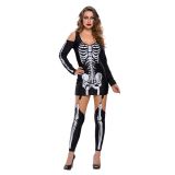 рентген хеллоуин с плеча скелет платье костюм