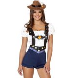 Blue One Size Beer Babe Oktoberfest International Costume