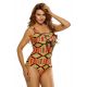 Swimsuit with bright ornamental pattern