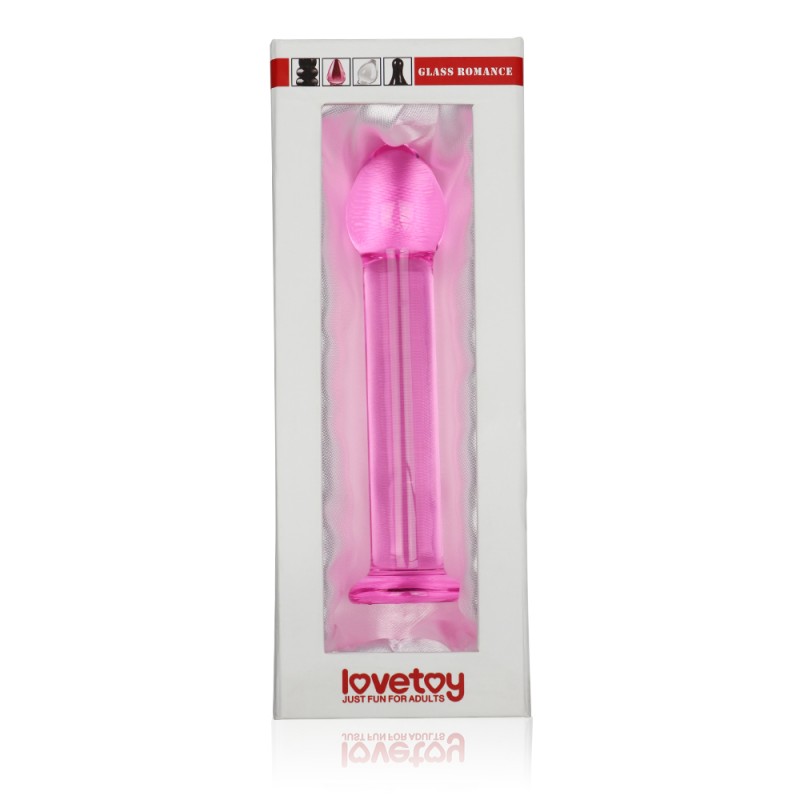 Pink glass dildo Glass Romance. Артикул: IXI53923