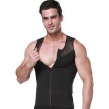 Black Front Zipper Shapwear For Mens