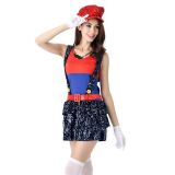 sexy halloween cute mario costume red