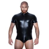 Black Fashion Leather Men Teddies Lingerie